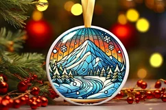 Round Christmas Ornament Sublimation|Clipart Product Image 2