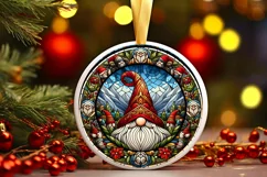 Round Christmas Ornament Sublimation|Clipart Product Image 2