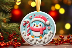 Round Christmass Ornament PNG Product Image 1