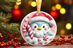 Round Christmass Ornament PNG Product Image 1