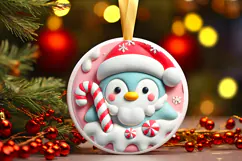 Round Christmass Ornament PNG Product Image 1