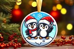 Round Christmas Ornament Sublimation|Clipart Product Image 2