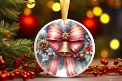 Round Christmas Ornament Sublimation|Clipart Product Image 2