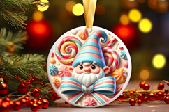 Round Christmass Ornament PNG Product Image 1
