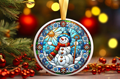 Round Christmass Ornament PNG Product Image 1