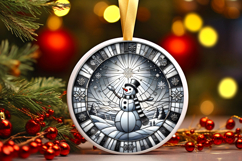 Round Christmass Ornament PNG Product Image 1