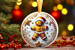 Round Christmass Ornament PNG Product Image 1