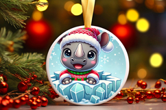 Round Christmass Ornament PNG Product Image 1