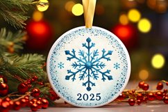 Round Christmas Ornament Sublimation|Clipart Product Image 1