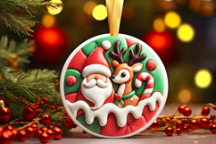 Round Christmass Ornament PNG Product Image 1
