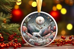 Round Christmas Ornament Sublimation|Clipart Product Image 1