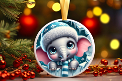 Round Christmass Ornament PNG Product Image 1