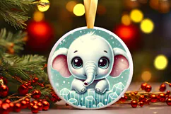 Round Christmass Ornament PNG Product Image 1