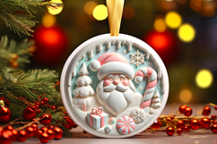 Round Christmass Ornament PNG Product Image 1