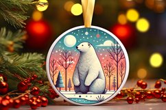 Round Christmas Ornament Sublimation|Clipart Product Image 1