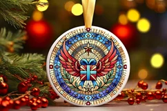 Round Christmas Ornament Sublimation|Clipart Product Image 1