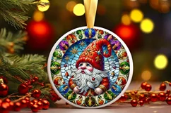 Round Christmas Ornament Sublimation|Clipart Product Image 2