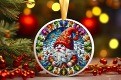 Round Christmass Ornament PNG Product Image 1