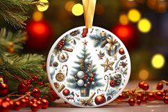 Round Christmas Ornament Sublimation|Clipart Product Image 1