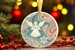 Round Christmas Ornament Sublimation|Clipart Product Image 2