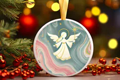 Round Christmass Ornament PNG Product Image 1