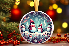 Round Christmass Ornament PNG Product Image 1