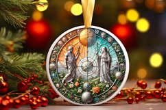 Round Christmass Ornament PNG Product Image 1