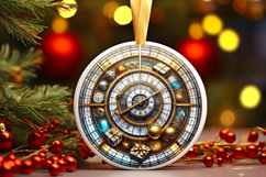 Round Christmass Ornament PNG Product Image 1