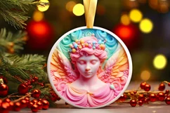 Round Christmas Ornament Sublimation|Clipart Product Image 2