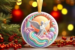 Round Christmas Ornament Sublimation|Clipart Product Image 2