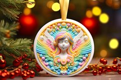 Round Christmas Ornament Sublimation|Clipart Product Image 2