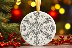 Round Christmas Ornament Sublimation|Clipart Product Image 2