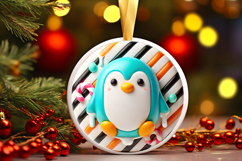 Round Christmass Ornament PNG Product Image 1