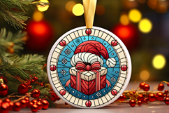 Round Christmass Ornament PNG Product Image 1