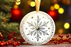Round Christmas Ornament Sublimation|Clipart Product Image 1