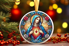 Round Christmass Ornament PNG Product Image 1