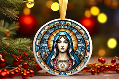 Round Christmass Ornament PNG Product Image 1