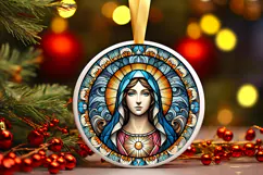Round Christmass Ornament PNG Product Image 1