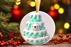 Round Christmass Ornament PNG Product Image 1