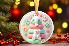 Round Christmass Ornament PNG Product Image 1