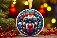 Round Christmas Ornament Sublimation|Clipart Product Image 1