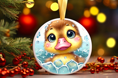 Round Christmass Ornament PNG Product Image 1