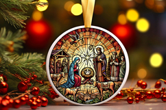 Round Christmass Ornament PNG Product Image 1