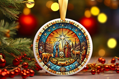 Round Christmass Ornament PNG Product Image 1
