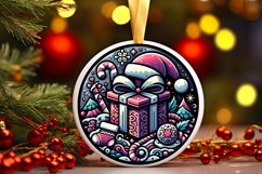 Round Christmas Ornament Sublimation|Clipart Product Image 1