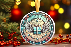 Round Christmass Ornament PNG Product Image 1