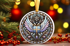 Round Christmass Ornament PNG Product Image 1