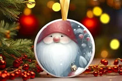 a Pastel Winter Gnomes Ornament Sublimation PNG Product Image 3