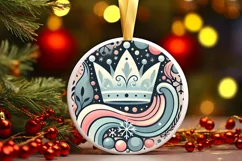 Round Christmas Ornament Sublimation|Clipart Product Image 2