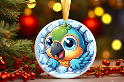 Round Christmass Ornament PNG Product Image 1